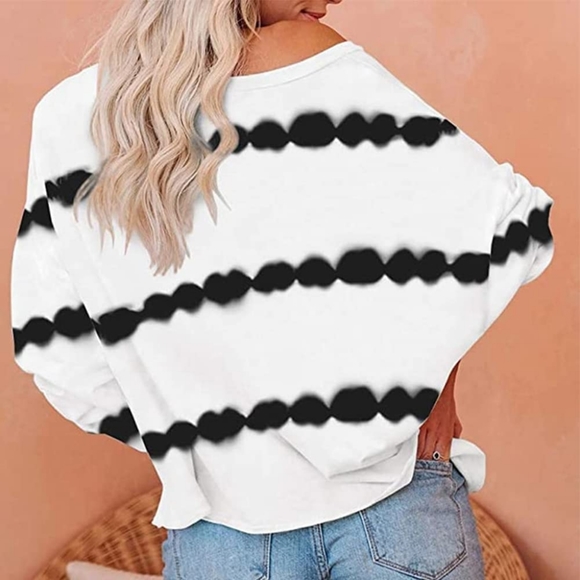 Women's Long Sleeve Fashion Casual Loose Tunic Tops Fall Warm T-shirt - Picture 5 of 5